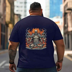 Skull Skeleton T2 5D2C 060 Men T Shirts Big and Tall Men Shirts Plus Size Short Sleeve Fashion Casual T Shirt Graphic Tee Shirts Tshirts