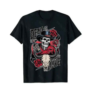 Skull Skeleton T0 5D2C 062 Men T Shirts Big and Tall Men Shirts Plus Size Short Sleeve Fashion Casual T Shirt Graphic Tee Shirts Tshirts