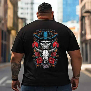 Skull Skeleton T2 5D2C 063 Men T Shirts Big and Tall Men Shirts Plus Size Short Sleeve Fashion Casual T Shirt Graphic Tee Shirts Tshirts