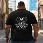 Skull Skeleton T2 5D2C 069 Men T Shirts Big and Tall Men Shirts Plus Size Short Sleeve Fashion Casual T Shirt Graphic Tee Shirts Tshirts