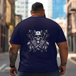 Skull Skeleton T2 5D2C 069 Men T Shirts Big and Tall Men Shirts Plus Size Short Sleeve Fashion Casual T Shirt Graphic Tee Shirts Tshirts