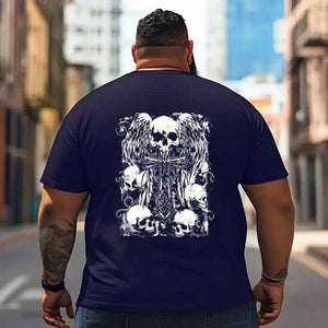 Skull Skeleton T2 5D2C 081 Men T Shirts Big and Tall Men Shirts Plus Size Short Sleeve Fashion Casual T Shirt Graphic Tee Shirts Tshirts