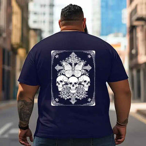 Skull Skeleton T2 5D2C 093 Men T Shirts Big and Tall Men Shirts Plus Size Short Sleeve Fashion Casual T Shirt Graphic Tee Shirts Tshirts