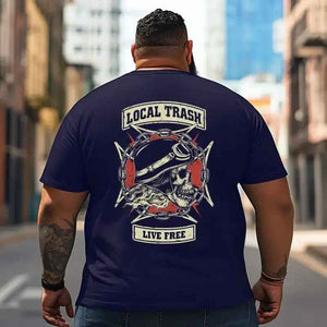 Skull Skeleton T2 5D2C 130 Men T Shirts Big and Tall Men Shirts Plus Size Short Sleeve Fashion Casual T Shirt Graphic Tee Shirts Tshirts