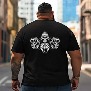 Skull Skeleton T2 5D2C 138 Men T Shirts Big and Tall Men Shirts Plus Size Short Sleeve Fashion Casual T Shirt Graphic Tee Shirts Tshirts