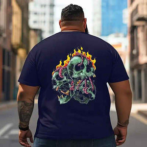 Skull Skeleton T2 5D2C 143 Men T Shirts Big and Tall Men Shirts Plus Size Short Sleeve Fashion Casual T Shirt Graphic Tee Shirts Tshirts