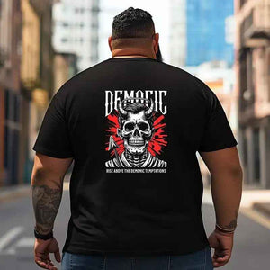 Skull Skeleton T2 5D2C 145 Men T Shirts Big and Tall Men Shirts Plus Size Short Sleeve Fashion Casual T Shirt Graphic Tee Shirts Tshirts