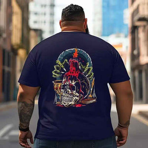 Skull Skeleton T2 5D2C 147 Men T Shirts Big and Tall Men Shirts Plus Size Short Sleeve Fashion Casual T Shirt Graphic Tee Shirts Tshirts