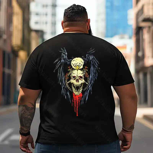 Skull Skeleton T2 5D2E 001 Men T Shirts Big and Tall Men Shirts Plus Size Short Sleeve Fashion Casual T Shirt Graphic Tee Shirts Tshirts