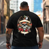 Skull Skeleton T2 5D2E 002 Men T Shirts Big and Tall Men Shirts Plus Size Short Sleeve Fashion Casual T Shirt Graphic Tee Shirts Tshirts