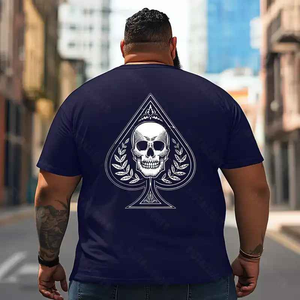 Skull Skeleton T2 5D2E 004 Men T Shirts Big and Tall Men Shirts Plus Size Short Sleeve Fashion Casual T Shirt Graphic Tee Shirts Tshirts