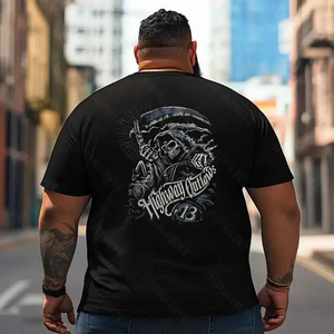 Skull Skeleton T2 5D2E 005 Men T Shirts Big and Tall Men Shirts Plus Size Short Sleeve Fashion Casual T Shirt Graphic Tee Shirts Tshirts