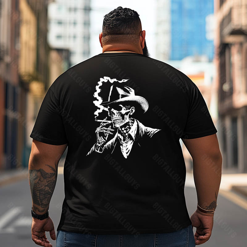 Skull Skeleton T2 5D2E 009 Men T Shirts Big and Tall Men Shirts Plus Size Short Sleeve Fashion Casual T Shirt Graphic Tee Shirts Tshirts