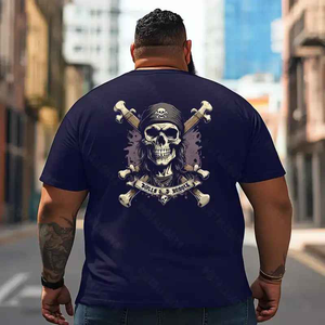 Skull Skeleton T2 5D2E 014 Men T Shirts Big and Tall Men Shirts Plus Size Short Sleeve Fashion Casual T Shirt Graphic Tee Shirts Tshirts
