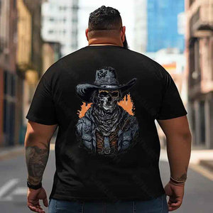 Skull Skeleton T2 5D2E 016 Men T Shirts Big and Tall Men Shirts Plus Size Short Sleeve Fashion Casual T Shirt Graphic Tee Shirts Tshirts