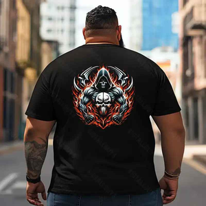 Skull Skeleton T2 5D2E 017 Men T Shirts Big and Tall Men Shirts Plus Size Short Sleeve Fashion Casual T Shirt Graphic Tee Shirts Tshirts