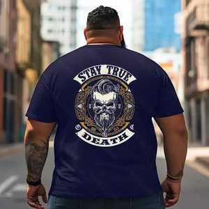 Skull Skeleton T2 5D2E 021 Men T Shirts Big and Tall Men Shirts Plus Size Short Sleeve Fashion Casual T Shirt Graphic Tee Shirts Tshirts