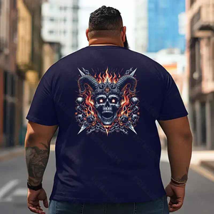 Skull Skeleton T2 5D2E 023 Men T Shirts Big and Tall Men Shirts Plus Size Short Sleeve Fashion Casual T Shirt Graphic Tee Shirts Tshirts