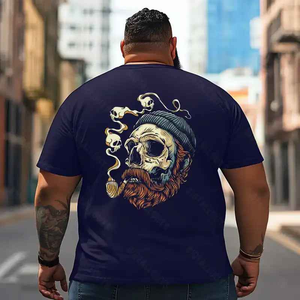 Skull Skeleton T2 5D2E 025 Men T Shirts Big and Tall Men Shirts Plus Size Short Sleeve Fashion Casual T Shirt Graphic Tee Shirts Tshirts