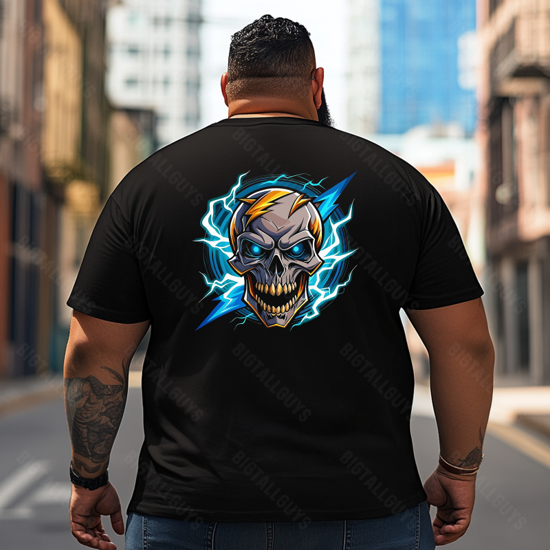 Skull Skeleton T2 5D2E 030 Men T Shirts Big and Tall Men Shirts Plus Size Short Sleeve Fashion Casual T Shirt Graphic Tee Shirts Tshirts