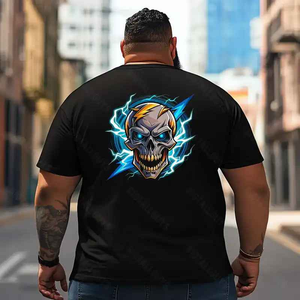Skull Skeleton T2 5D2E 030 Men T Shirts Big and Tall Men Shirts Plus Size Short Sleeve Fashion Casual T Shirt Graphic Tee Shirts Tshirts