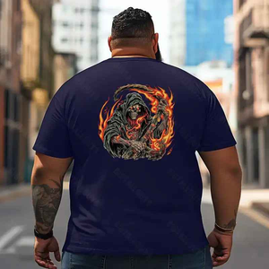 Skull Skeleton T2 5D2E 032 Men T Shirts Big and Tall Men Shirts Plus Size Short Sleeve Fashion Casual T Shirt Graphic Tee Shirts Tshirts