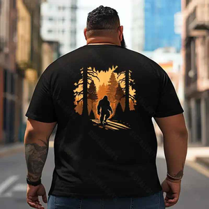Bigfoot Sasquatch Yeti T2 5D2F 011 Men T Shirts Big and Tall Men Shirts Plus Size Short Sleeve Fashion Casual T Shirt Graphic Tee Shirts Tshirts