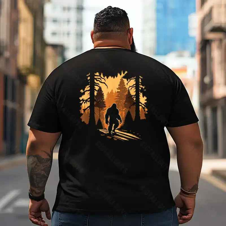 Bigfoot Sasquatch Yeti T2 5D2F 011 Men T Shirts Big and Tall Men Shirts Plus Size Short Sleeve Fashion Casual T Shirt Graphic Tee Shirts Tshirts