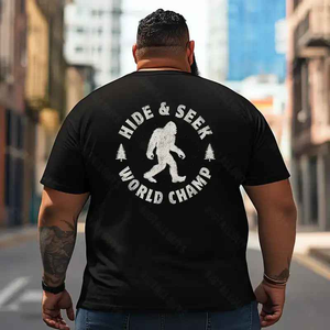 Bigfoot Sasquatch Yeti T2 5D2F 014 Men T Shirts Big and Tall Men Shirts Plus Size Short Sleeve Fashion Casual T Shirt Graphic Tee Shirts Tshirts