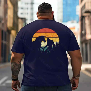 Bigfoot Sasquatch Yeti T2 5D2F 017 Men T Shirts Big and Tall Men Shirts Plus Size Short Sleeve Fashion Casual T Shirt Graphic Tee Shirts Tshirts