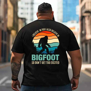 Bigfoot Sasquatch Yeti T2 5D2F 018 Men T Shirts Big and Tall Men Shirts Plus Size Short Sleeve Fashion Casual T Shirt Graphic Tee Shirts Tshirts