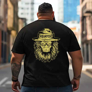 Bigfoot Sasquatch Yeti T2 5D2F 036 Men T Shirts Big and Tall Men Shirts Plus Size Short Sleeve Fashion Casual T Shirt Graphic Tee Shirts Tshirts