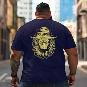 Bigfoot Sasquatch Yeti T2 5D2F 036 Men T Shirts Big and Tall Men Shirts Plus Size Short Sleeve Fashion Casual T Shirt Graphic Tee Shirts Tshirts