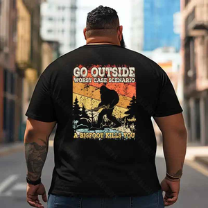 Bigfoot Sasquatch Yeti T2 5D2F 039 Men T Shirts Big and Tall Men Shirts Plus Size Short Sleeve Fashion Casual T Shirt Graphic Tee Shirts Tshirts