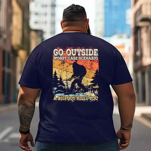 Bigfoot Sasquatch Yeti T2 5D2F 039 Men T Shirts Big and Tall Men Shirts Plus Size Short Sleeve Fashion Casual T Shirt Graphic Tee Shirts Tshirts