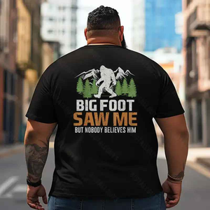 Bigfoot Sasquatch Yeti T2 5D2F 047 Men T Shirts Big and Tall Men Shirts Plus Size Short Sleeve Fashion Casual T Shirt Graphic Tee Shirts Tshirts