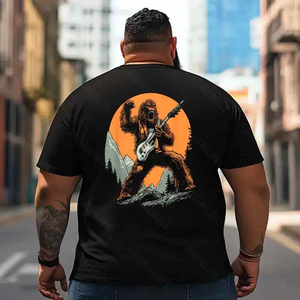Bigfoot Sasquatch Yeti T2 5D2F 048 Men T Shirts Big and Tall Men Shirts Plus Size Short Sleeve Fashion Casual T Shirt Graphic Tee Shirts Tshirts