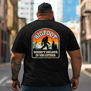Bigfoot Sasquatch Yeti T2 5D2F 052 Men T Shirts Big and Tall Men Shirts Plus Size Short Sleeve Fashion Casual T Shirt Graphic Tee Shirts Tshirts