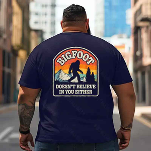 Bigfoot Sasquatch Yeti T2 5D2F 052 Men T Shirts Big and Tall Men Shirts Plus Size Short Sleeve Fashion Casual T Shirt Graphic Tee Shirts Tshirts