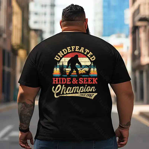 Bigfoot Sasquatch Yeti T2 5D2F 056 Men T Shirts Big and Tall Men Shirts Plus Size Short Sleeve Fashion Casual T Shirt Graphic Tee Shirts Tshirts