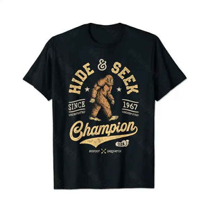 Bigfoot Sasquatch Yeti T0 5D2F 058 Men T Shirts Big and Tall Men Shirts Plus Size Short Sleeve Fashion Casual T Shirt Graphic Tee Shirts Tshirts