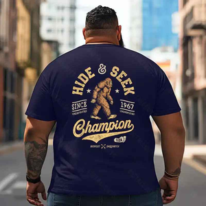 Bigfoot Sasquatch Yeti T2 5D2F 058 Men T Shirts Big and Tall Men Shirts Plus Size Short Sleeve Fashion Casual T Shirt Graphic Tee Shirts Tshirts