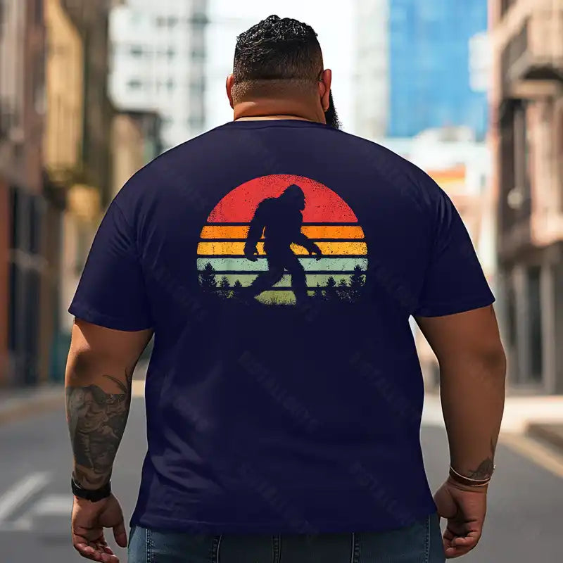 Bigfoot Sasquatch Yeti T2 5D2F 089 Men T Shirts Big and Tall Men Shirts Plus Size Short Sleeve Fashion Casual T Shirt Graphic Tee Shirts Tshirts - BigTallGuys
