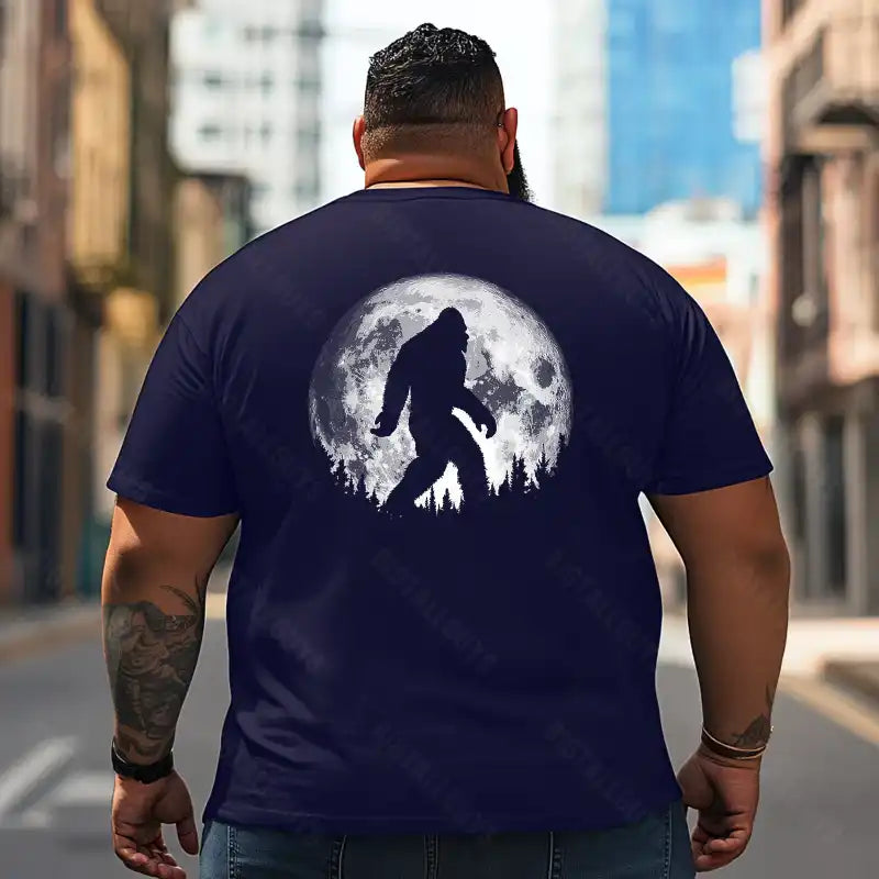 Bigfoot Sasquatch Yeti T2 5D2F 090 Men T Shirts Big and Tall Men Shirts Plus Size Short Sleeve Fashion Casual T Shirt Graphic Tee Shirts Tshirts - BigTallGuys