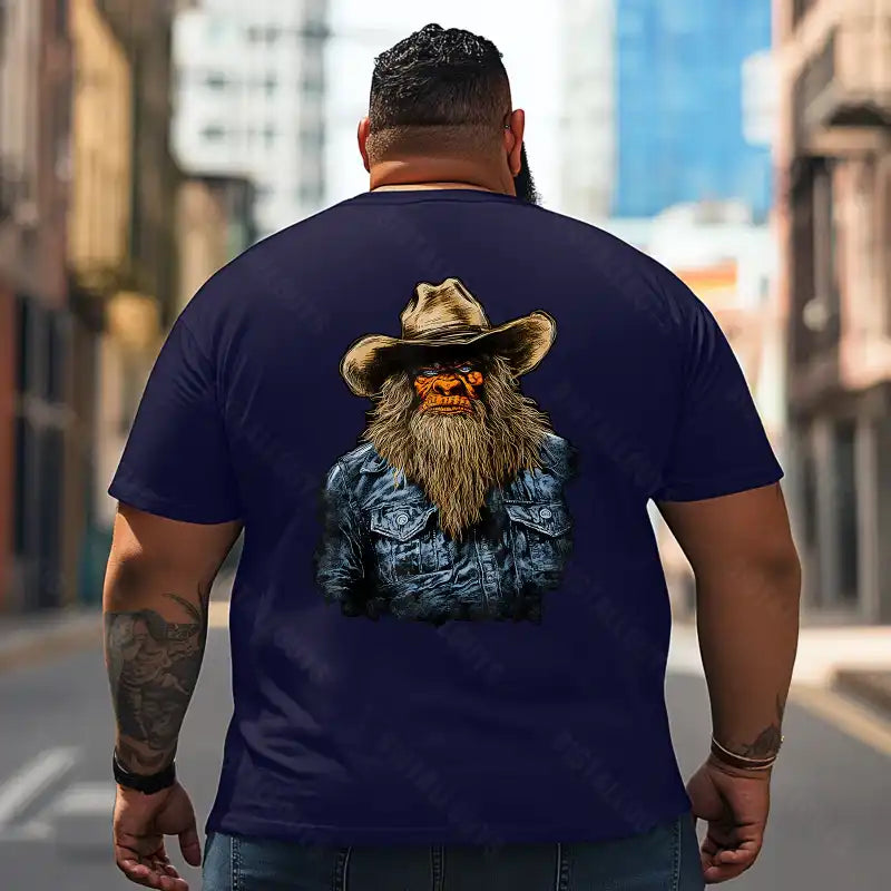 Bigfoot Sasquatch Yeti T2 5D2F 100 Men T Shirts Big and Tall Men Shirts Plus Size Short Sleeve Fashion Casual T Shirt Graphic Tee Shirts Tshirts - BigTallGuys