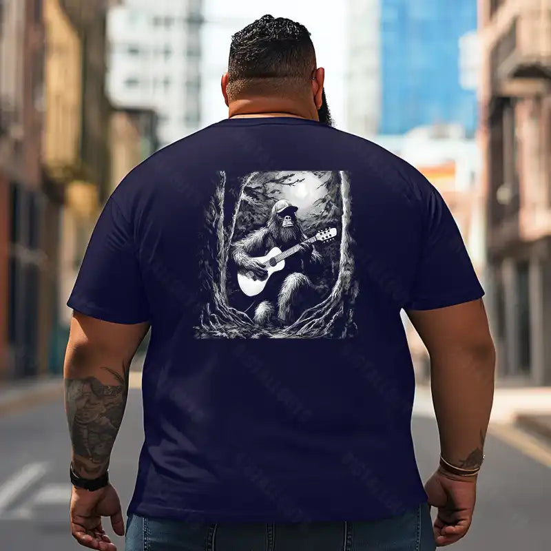 Bigfoot Sasquatch Yeti T2 5D2F 104 Men T Shirts Big and Tall Men Shirts Plus Size Short Sleeve Fashion Casual T Shirt Graphic Tee Shirts Tshirts - BigTallGuys