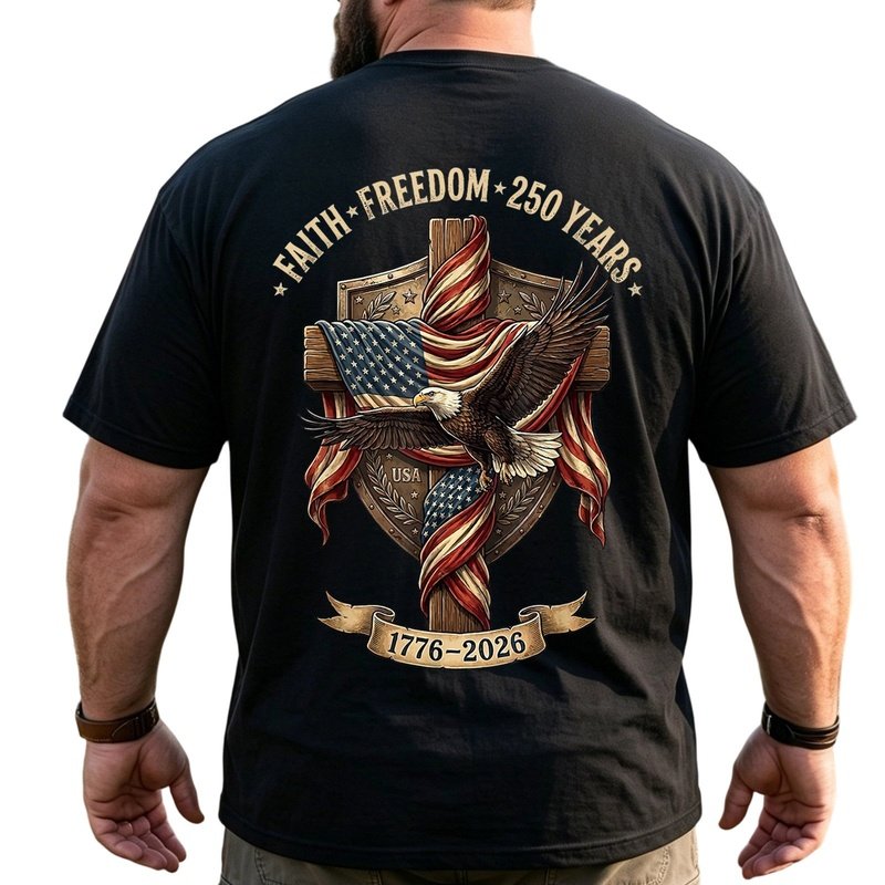 America 250th Anniversary Patriotic Big & Tall Men Shirts - BigTallGuys