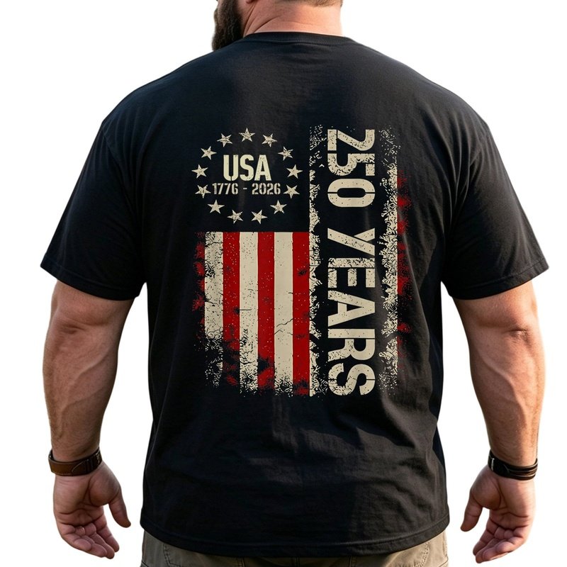 America 250th Anniversary Patriotic Big & Tall Men Shirts - BigTallGuys