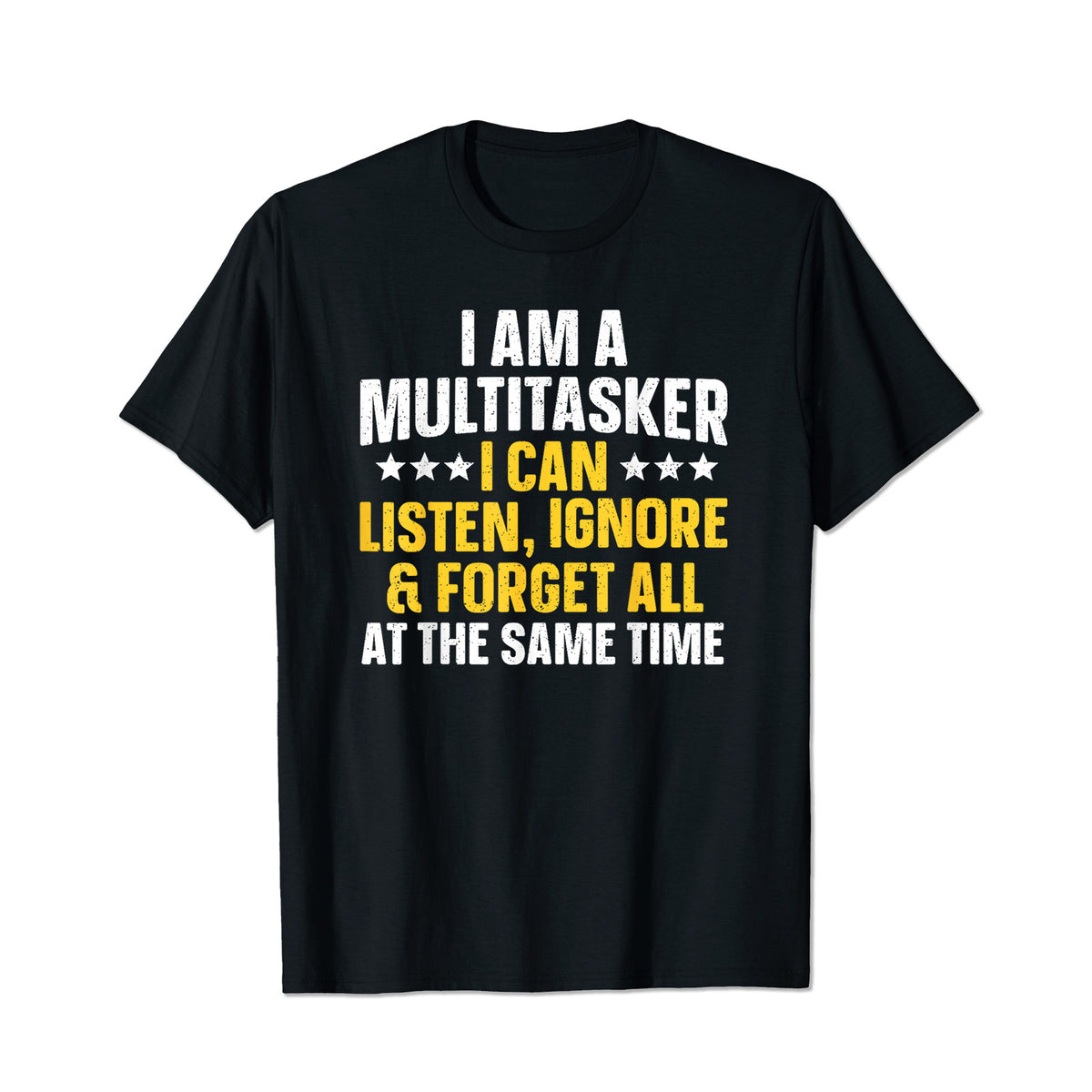 Multi-Tasker Funny Men T-Shirts, Plus Size Short Sleeve T Shirt for Men Big and Tall Men Tees Shirts