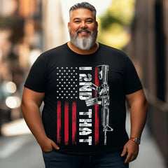 I 2nd That Second Amendment Pro American Flag Patriotic Men T Shirts Big and Tall Men Shirts Plus Size Short Sleeve Fashion Casual T Shirt Graphic Tee Shirts Tshirts - BigTallGuys